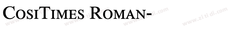 CosiTimes Roman字体转换